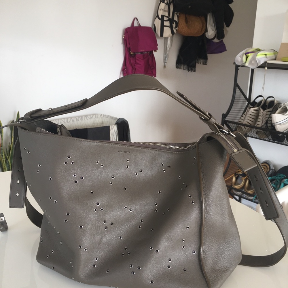 Allsaints Junai Studded Leather crossbody bag